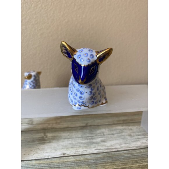 1994 Royal Crown Derby Imari Ram & Lamb Paperweights – Gold Stopper Bone China - Picture 7 of 15